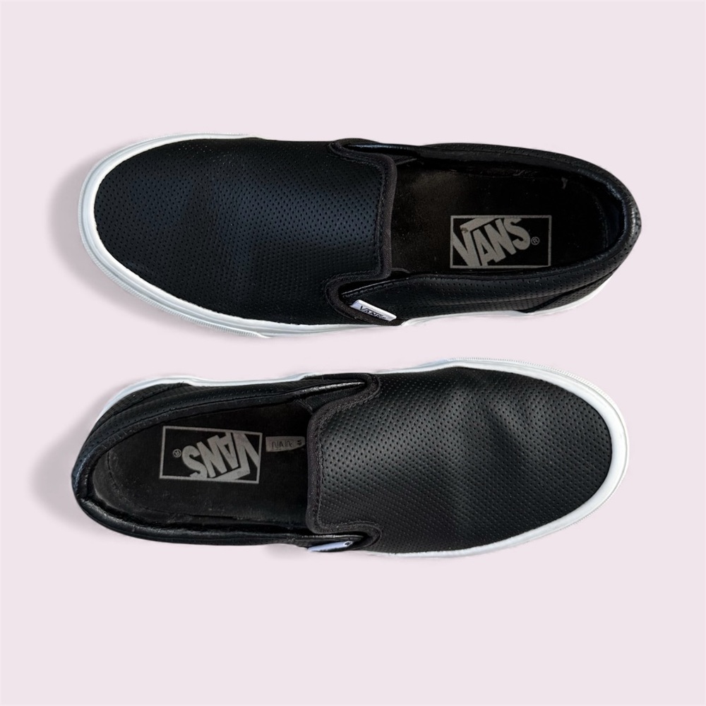 Vans Classic Slip-On Leather Perforated Sneakers - Picture 6 of 6